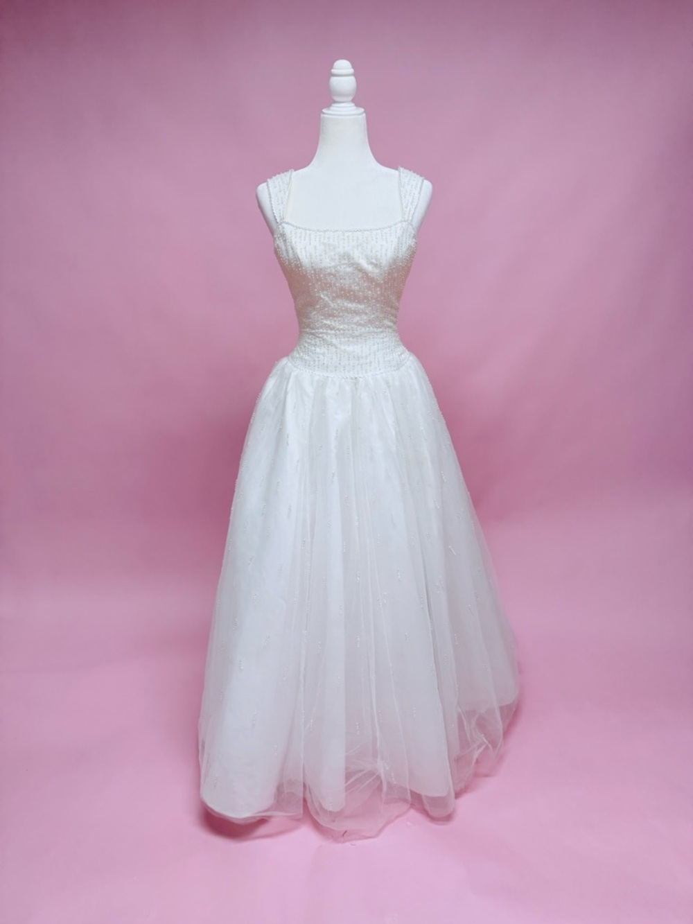 Tiffany Designs White Tulle Wedding Gown